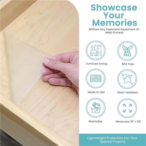 Brand Creative Clear Covering, Versatile and Self-Adhesive Shelf - Picture 11 of 16